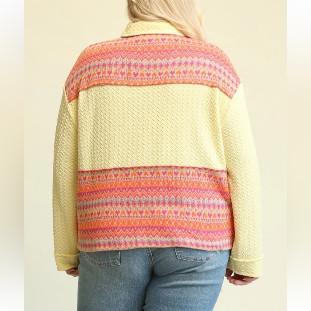LIGHTWEIGHT SQUISHY SOFT WAFFLE SWEATER SHACKET SIZE XL NWT PLUS SIZE - Picture 6 of 13